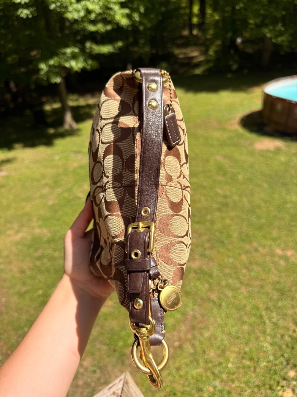 Vintage Coach Signature Demi Pouch Baguette (2006) - Picture 3 of 5